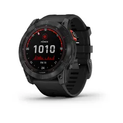 Smartwatch  Garmin Fenix 7x Solar Niebieskoszary z czarnym paskiem (010-02541-01)