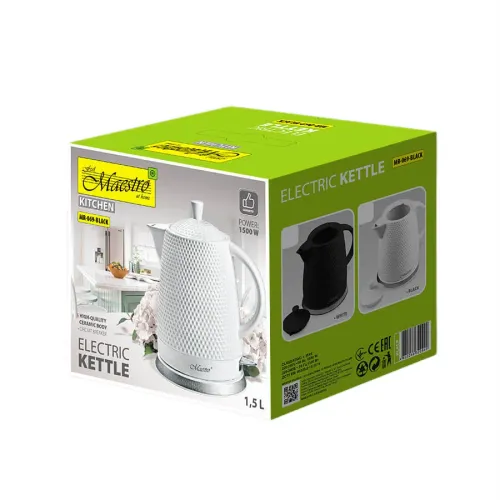 Czajnik elektryczny bezprzewodowy ceramiczny MAESTRO MR-069-BLACK 1,5 l