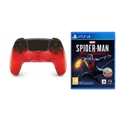 Pad Sony DualSense Techno Red do PS5 Bezprzewodowy Czerwony + Marvel’s Spider-Man: Miles Morales Gra na PS4