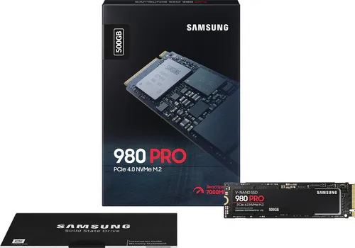 Samsung 980 PRO 500 GB Katı Hal Sürücüsü M. 2 2280 PCI-E x4 Gen4 NVMe (MZ-V8P500BW)