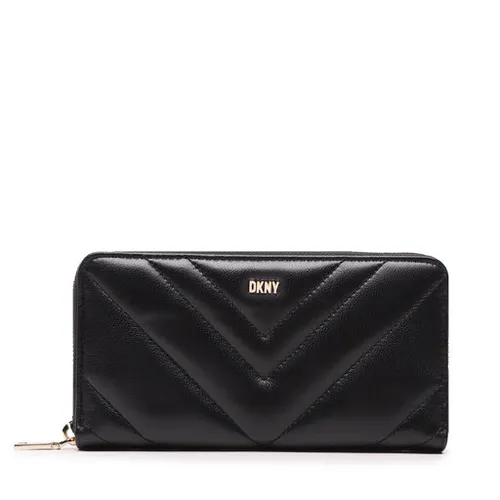 Büyük Bayan Cüzdan DKNY Madison Lg Zip Aroun R31qbx19 Blk / Altın BGD