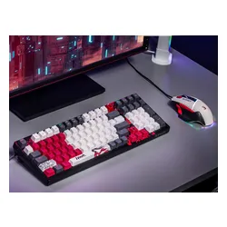 Klawiatura gamingowa A4Tech Bloody S98 Naraka BLMS Red Plus przewodowa mechaniczna podświetlana biało-czarna