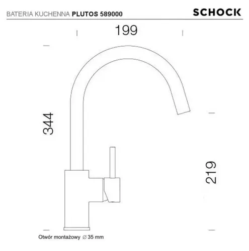 Bateria Schock Plutos 589000 Onyx Mosiądz
