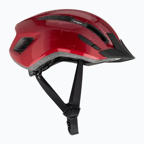 Kask rowerowy MET Downtown red glossy