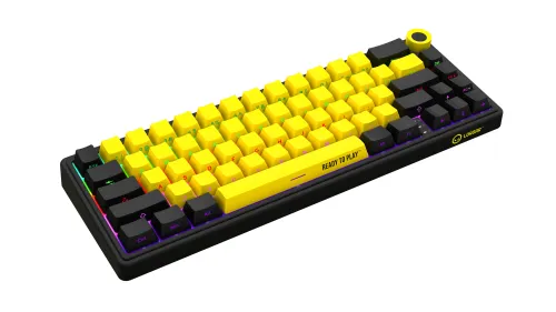 Klawiatura mechaniczna Lorgar KBP70MW Toxic Purple Czarno-żółty