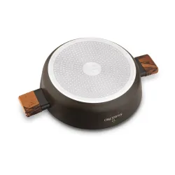 Patelnia na indukcję krótkie uchwyty z pokrywką Starke Pro Starlet Brown 28 x 8 cm