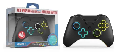 Pad Armor3 NuRival Light Up do Nintendo Switch Bezprzewodowy Czarny