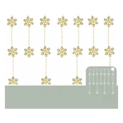 Kurtyna dekoracyjna CHRISTMAS DECORATION 1079257 415 LED Sieciowe 2 m Transparentny