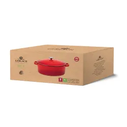 Brytfanna Gerlach Natur Iron Indukcja Żeliwo 5,5l Czerwony