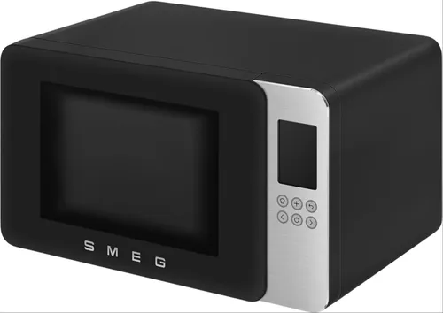 Kuchenka mikrofalowa SMEG Collezione MOC01BLMEU 1900W średnica 28 cm pojemność 29l Technologia Inverter Auto Defrost Quick Start Czarny