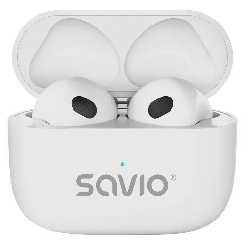 Słuchawki bezprzewodowe Savio TWS-01 PRO Douszne Bluetooth 5.4 Biały