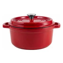 Garnek żeliwny VINTAGE CUISINE VC2P2218RF20CP Czerwony 2.2L