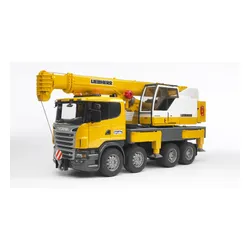 Bruder 03570 Wózek dźwigowy SCANIA serii R Liebherr z modułem świetlno-dźwiękowym (wraz z akumulatorem) (03-570)