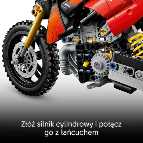 LEGO TECHNIC 42238 Motocykl Ducati Desmo450 MX Factory, zestaw klocków 10+