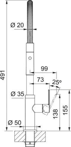 Bateria FRANKE Maris Slim Semi-Pro 115.0728.395 Chrom