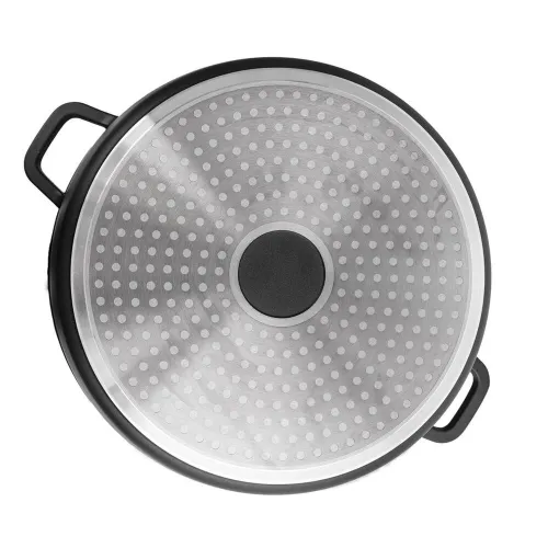 Garnek Granitowy z Pokrywką Gotowania Duszenia Pieczenia 32 cm 9,7L Grande