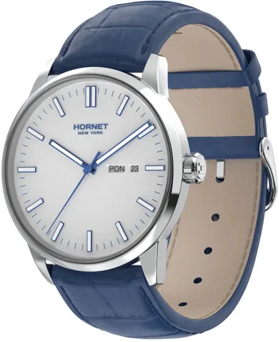 Zegarek HORNET Modern NFC 43mm Biało-niebieski