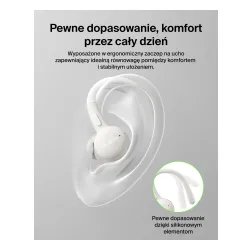 Słuchawki bezprzewodowe Belkin SoundForm ActiveFit Dokanałowe z zaczepami Bluetooth 5.4 Kremowy