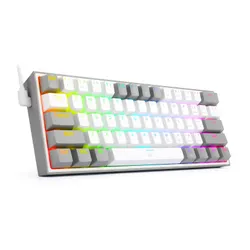 Klawiatura mechaniczna Redragon K617 Fizz RGB Red Box Switch Biało-szary