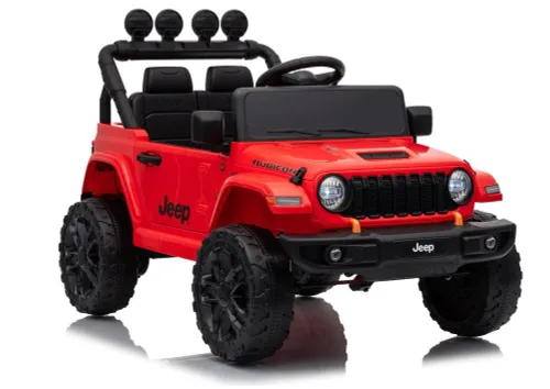 Auto Na Akumulator Jeep Rubicon 2X200W 24V Eva Skóra LED Pilot Radio MP3
