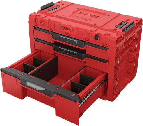 Skrzynka narzędziowa QBRICK System Prime Drawer 3 Toolbox Expert Red Ultra HD