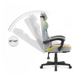 Fotel gamingowy CABRO C502 LED Szary