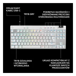 Klawiatura Logitech Pro X TKL Rapid Biały