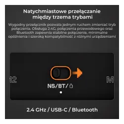 Pad Ajazz GP100 do Nintendo Switch, PC Android, iOS Bezprzewodowy Czarny