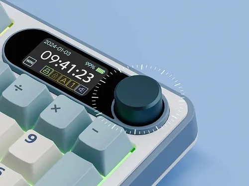 Klawiatura ROYAL KLUDGE RK-S98 Chartreuse Switch Biało-niebieski