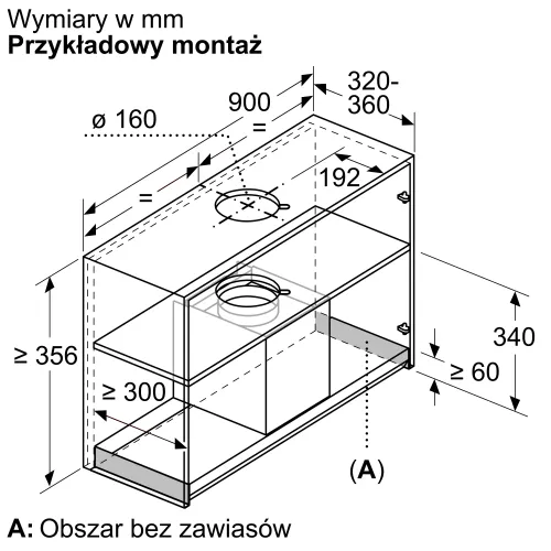 Okap Bosch DBB97DP60 Czarny