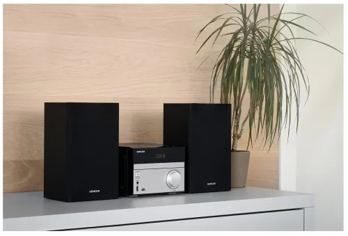 Wieża Sencor SMC 4600DBR 30W Bluetooth Radio FM, DAB+ Czarno-srebrny