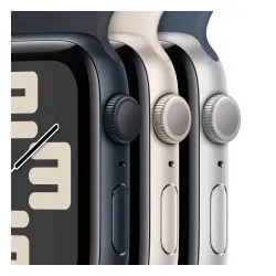 Apple Watch SE 2gen GPS koperta 44mm z aluminium Księżycowa poświata pasek sportowy Księżycowa poświata S/M