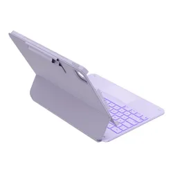Etui na iPad Air 13 cali TYPECASE Edge+ Jasnofioletowy Klawiatura