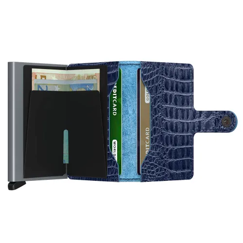 Miniwallet Secrid Nile-blue RFID Cüzdanı