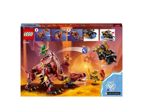 LEGO Ninjago 71793 lav ejderhası ateş dalgasına dönüşüyor