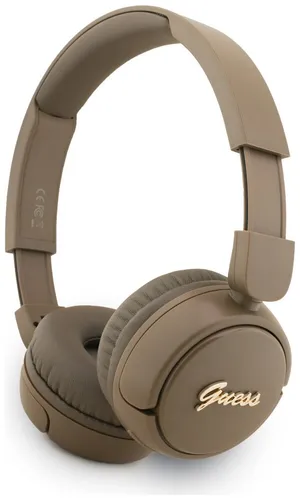 Słuchawki nauszne GUESS Metal Logo Script Brązowy