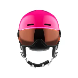 Kask narciarski dziecięcy SALOMON GROM VISOR pink z WBUDOWANA SZYBĄ - KAT. S2 - Rozmiar - M