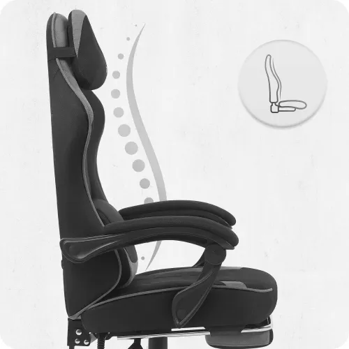 Fotel CABRO C504 Czarno-szary