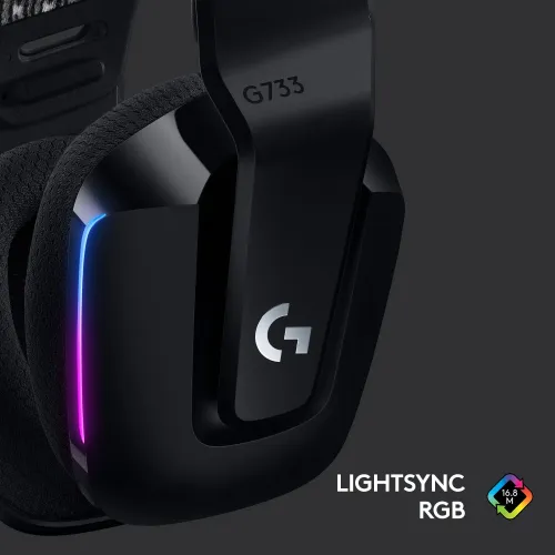 Наушники геймерские / игровые Logitech G733 Lightspeed Черные (981-000864)