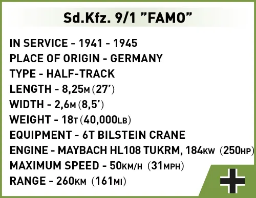 Конструктор COBI Sd.Kfz. 9/1 Famo