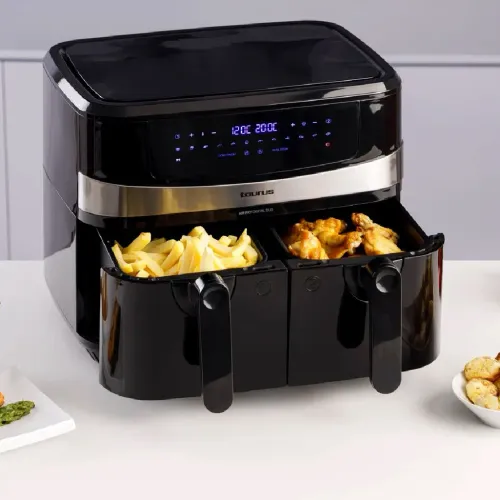 Air Fryer Frytkownica beztłuszczowa TAURUS AF2600D z podwójnym koszem Czarny