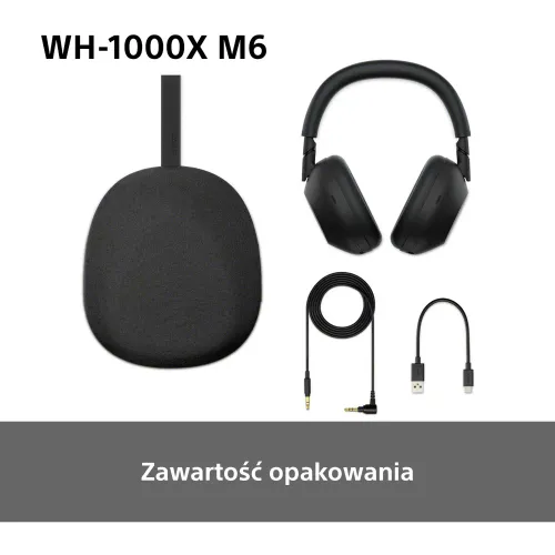 Słuchawki bezprzewodowe Sony WH-1000XM6 ANC Nauszne Bluetooth 5.3 Oliwkowy