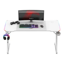 Biurko gamingowe HUZARO Hero 3.3 RGB Biały