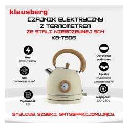 Czajnik KLAUSBERG KB-7906 Beżowy