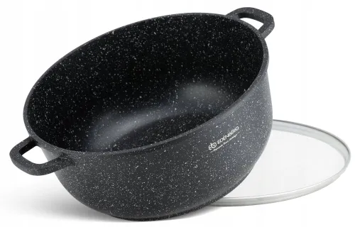 Garnek marmurowy duży gastronomiczny 40cm 18,5l indukcja gaz 8155