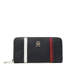 Kadınlar için Tommy Hilfiger Th Amblem Büyük Cüzdan Corp AW0AW15119 DW6