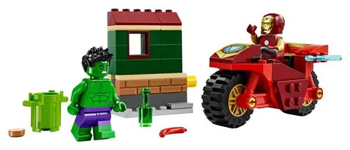 LEGO Super Heroes 76287 Iron Man z motocyklem i Hulk