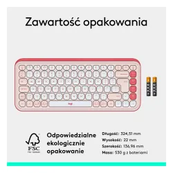 Klawiatura membranowa Logitech POP Icon Keys Różowy