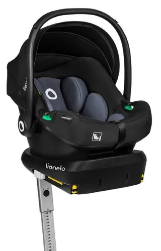 Fotelik samochodowy LIONELO Astrid i-Size z bazą Isofix 40-87 cm (0-13 kg) Czarno-szary
