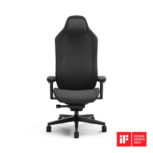 Fotel Fractal Design Refine Fabric Dark Gamingowy do 125kg Tkanina Czarny